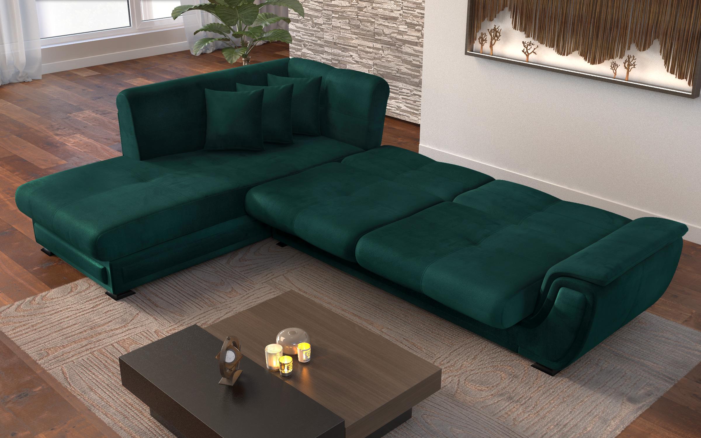 Γωνιακός καναπές  Princes ΙΙ, πράσινο  5